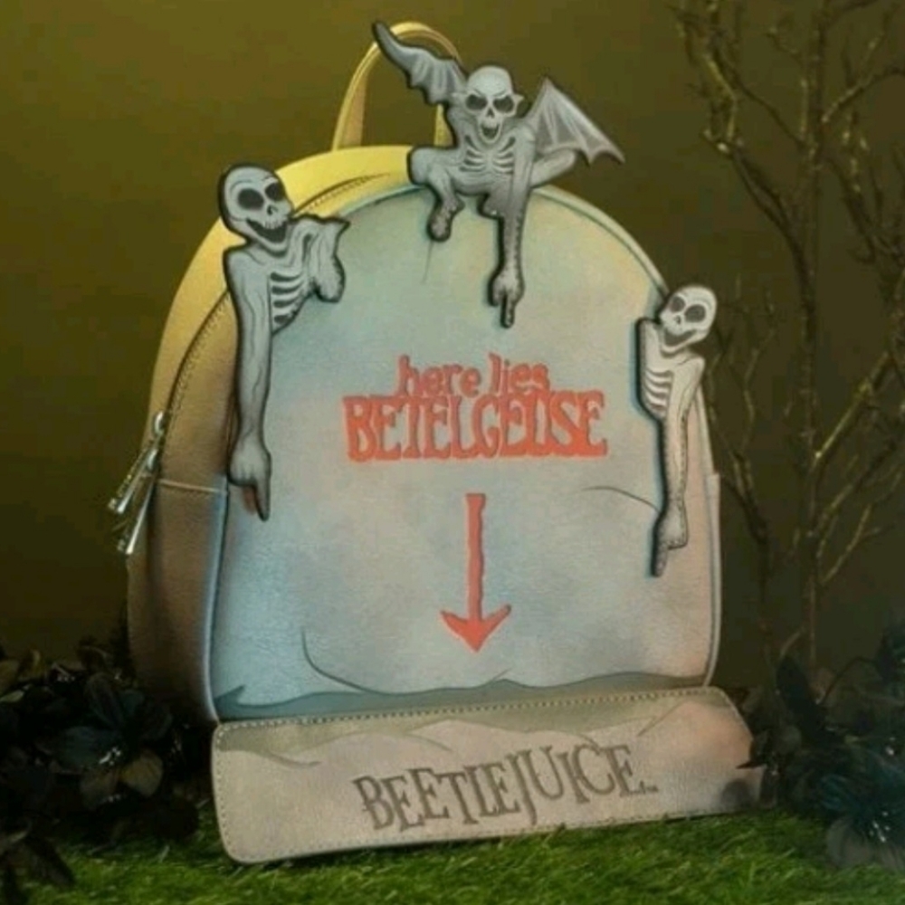 Beetlejuice Tombstone  Mini-Backpack - Entertainment Earth Exclusive NWT
